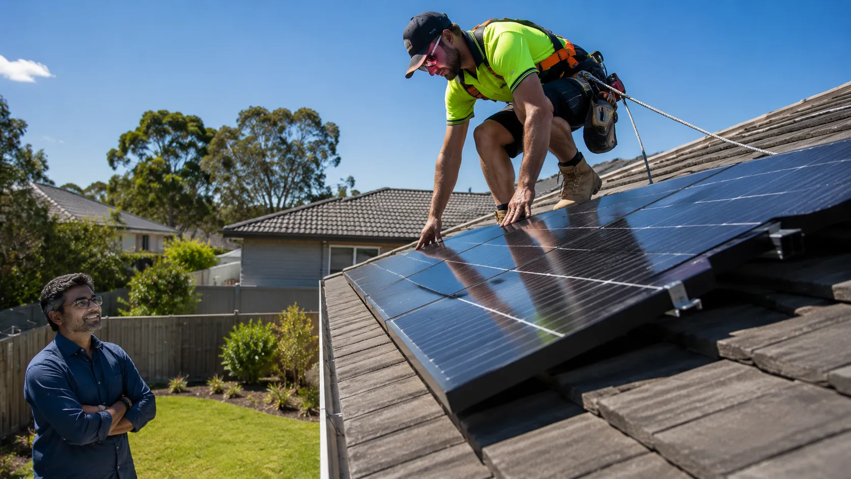 Solar panels financed with a green home loan in Australia